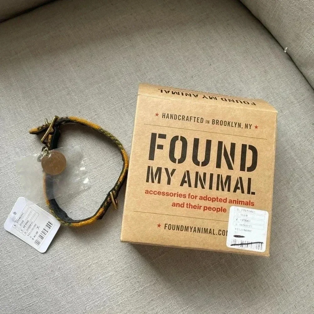 NWT Found My Animal x Free People Yellow Plaid Small Collar